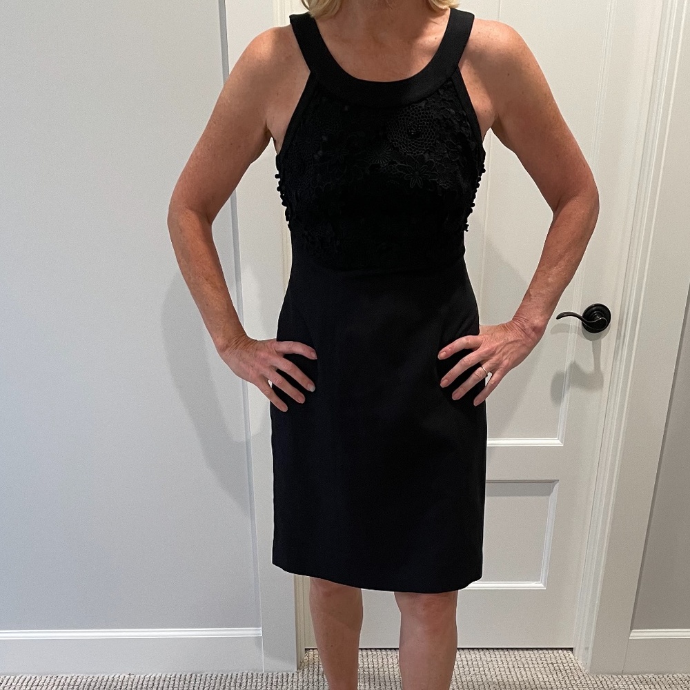 Black Linen & Cotton Dress - Anthropologie